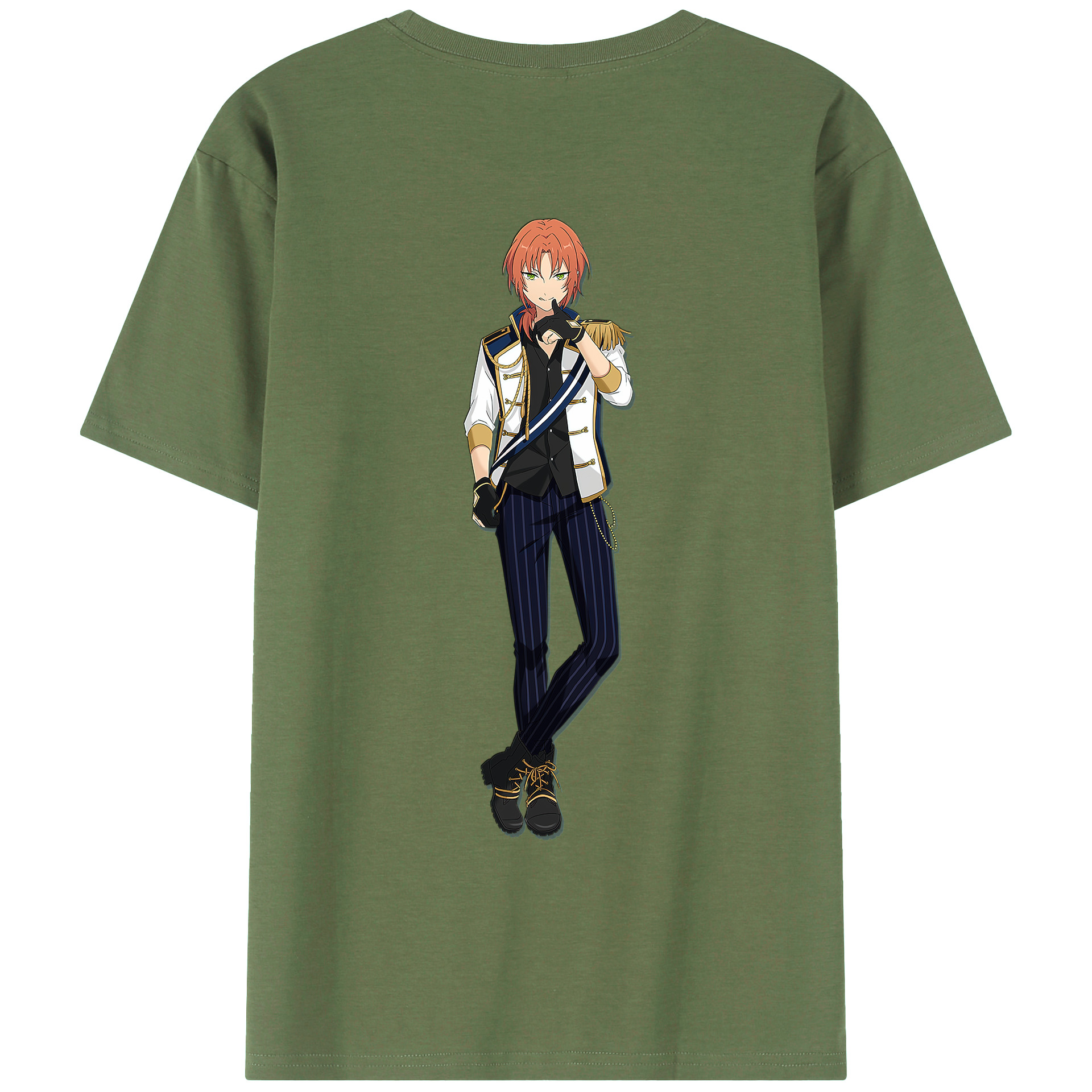 （画像用） あんさんぶるスターズ! Ensemble Stars 綿100％ メンズ半袖Tシャツ（バックプリント） 通気性
